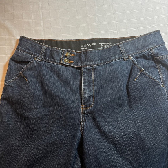 Lane Bryant Tighter Tummy Technology Dark Blue Y2K Flare Jeans Women's 18 - Picture 8 of 14